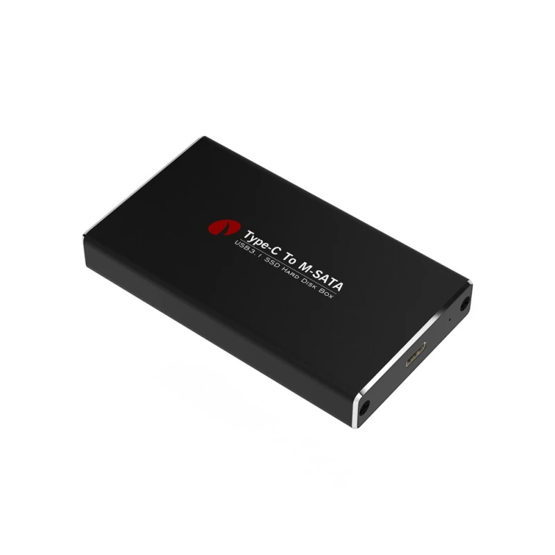 Корпус внешнего жесткого диска type-C для Msata прозрачное устройство Plug-and-play для Windows Linux