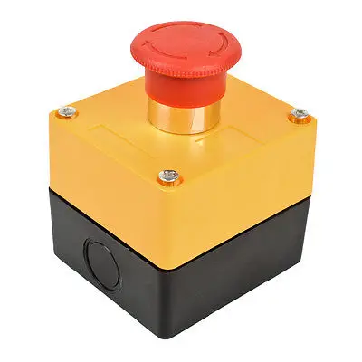 

AC 240V 3A Locking NC Emergency Stop Red Mushroom Push Button Switch Station