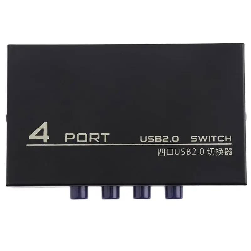 USB 2.0 4 Ports Sharing Switcher Selector Adapter Box Hub for PC Scanner