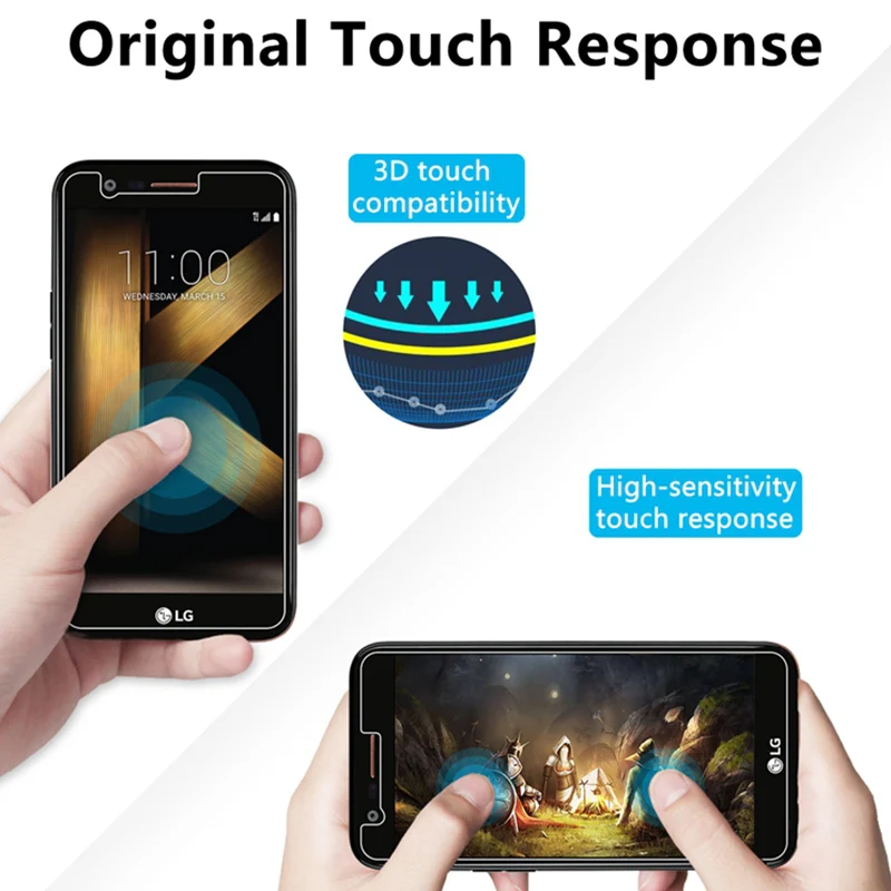 2PCS 9H Toughed Tempered Protective Glass for LG Q8 Q7 Q6 Stylus 3 2 Plus HD Screen Protector For LG V40 V30 V20 V10 X Power mobile tempered glass