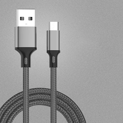 Sarika, 5 шт. в упаковке, длина 0,5 м, Micro USB кабель для samsung, Xiaomi, Android, мобильный телефон, быстрая зарядка, нейлоновая оплетка, Microusb зарядное устройство - Цвет: Gray