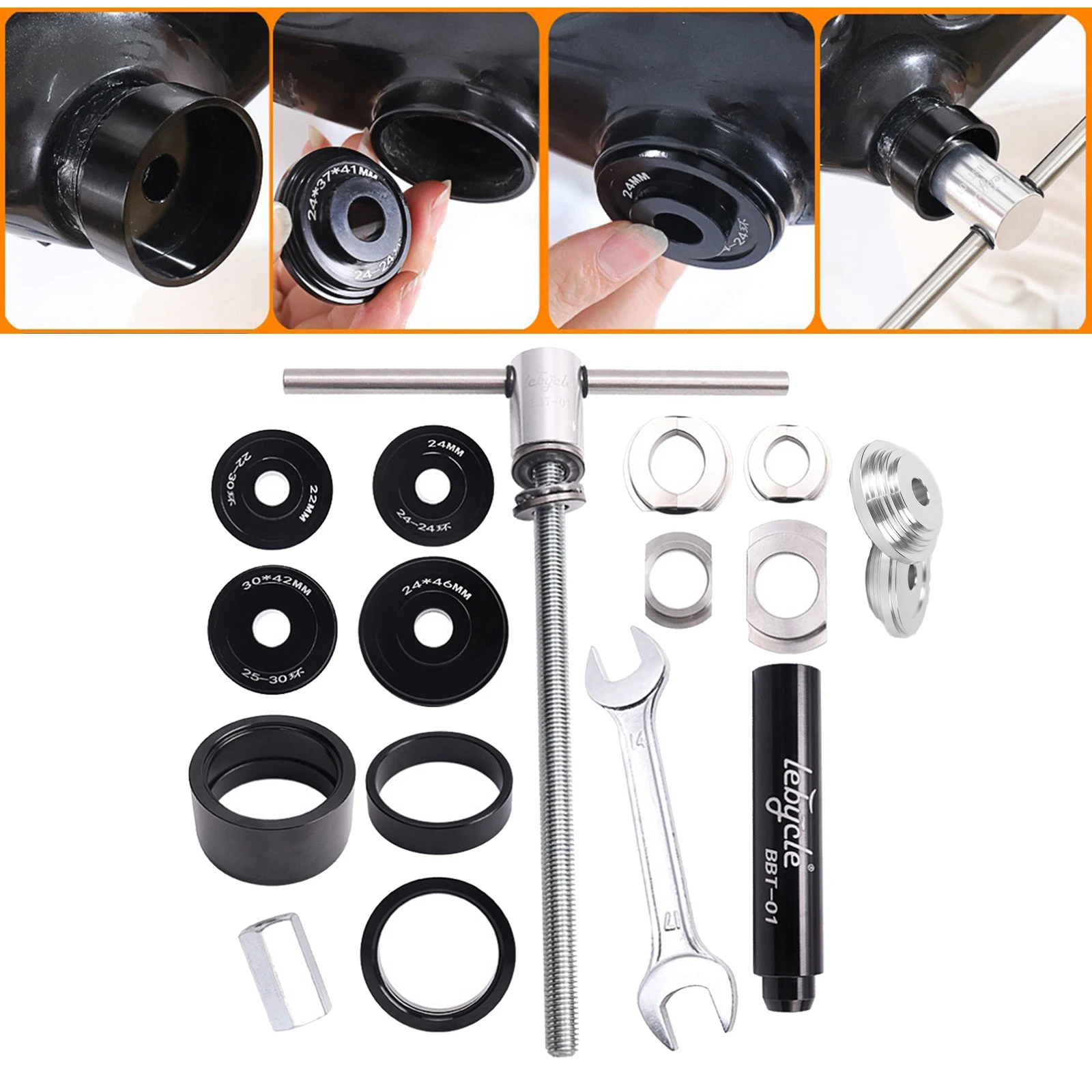 Bike Headset Cup Bottom Bracket Press Installation Tool Press-fit BB Install Tool BB386 PF30, BB86, BB30, BB91, BB92, 6085,6806