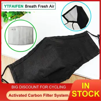 

YTFAIFEN Korean Style 100% Cotton Mask Anti Dust Pollution Activated Carbon Filter Mouth-muffle Mask Anti PM2.5 Fabric Face Mask