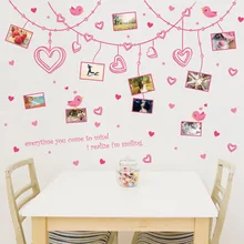 Стиль XL8248 сердце кулон рамка съемные наклейки на стену гостиная спальня ТВ фон настенное украшение, настенное украшение Наклейки