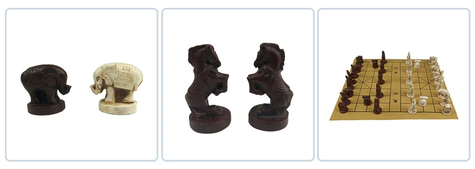 2 Yernea New Traditional Chinese Chess Set Resin Chess Pieces Suede Chessboard High-quality Chess Board Game Retro Character
