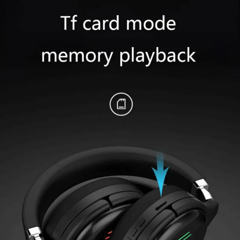 Беспроводные Bluetooth светящиеся наушники, гарнитура, складные наушники для телефона, компьютера, универсальные разноцветные Модные Наушники унисекс