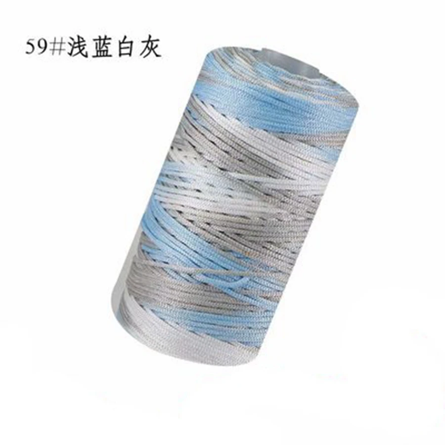 COOMAMUU New Summer Crochet Yarn 1.5mm Thin Ice Cotton Thread for Hand Knitting Bag Hat Shoes