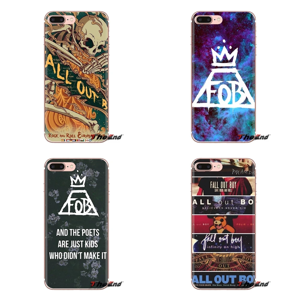For iPhone XS Max XR X 4 4S 5 5S 5C SE 6 6S 7 8 Plus Samsung Galaxy J1 J3 J5 J7 A3 A5 fashion Fall Out Boy bands logo Phone Case |