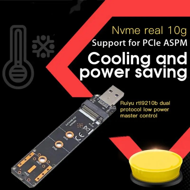 USB3.1 To NVME SATA Dual Protocol M.2 Hard Disk Box NGFF Protocol To A Port Ruiyu RTL9210B Converter Card For Samsung 970 960 2