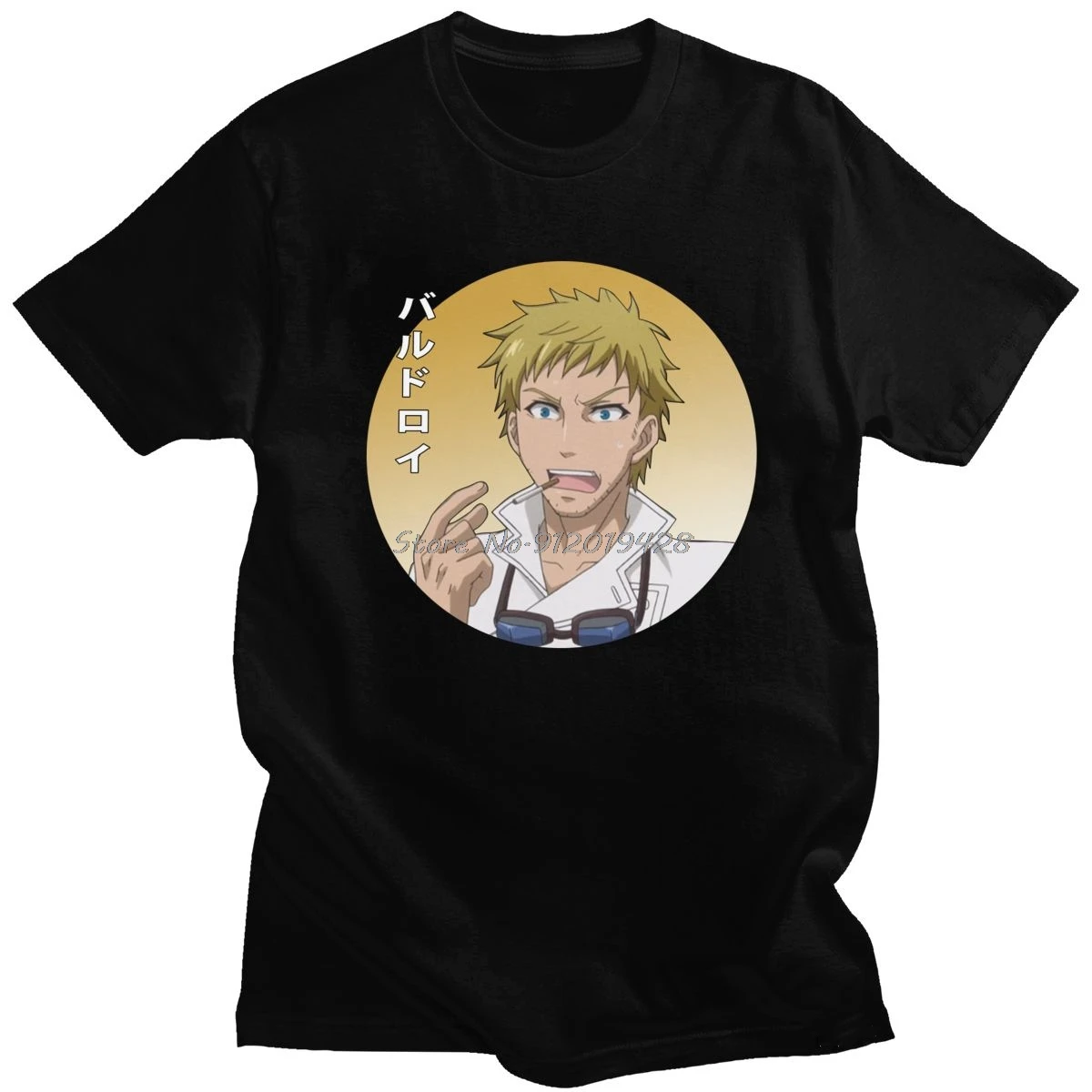 Fashion Japanese Black Butler T Shirt Men's Anime Name Baldroy Tshirt Short Sleeve Cotton Tee Leisure Manga Bard Bardroy T-shirt | Мужская