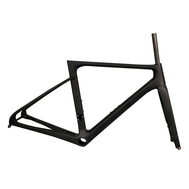 all black no logo Тяга дисковый тормоз карбоновая рама дороги красно-черный градиент велосипед Полный карбоновая рама+ подседельный штырь+ вилка+ зажим+ вешалка - Цвет: all black no logo