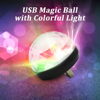 

Mini USB Magic Ball DJ Disco Light Disco Ball Voice Control Stage Effect Light Smartphone Club Home Party Light