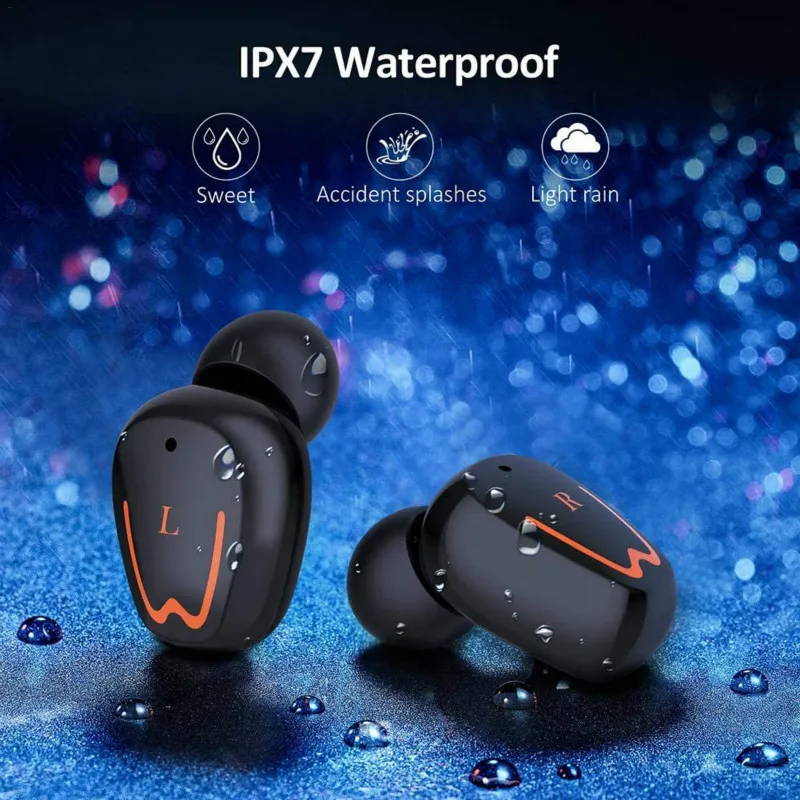 V1 TWS Bluetooth Earphone V5 0 EDR Sport Earbuds Wireless Noise Cancelling Bluetooth Earphone IPX7 Waterproof With Charging Case