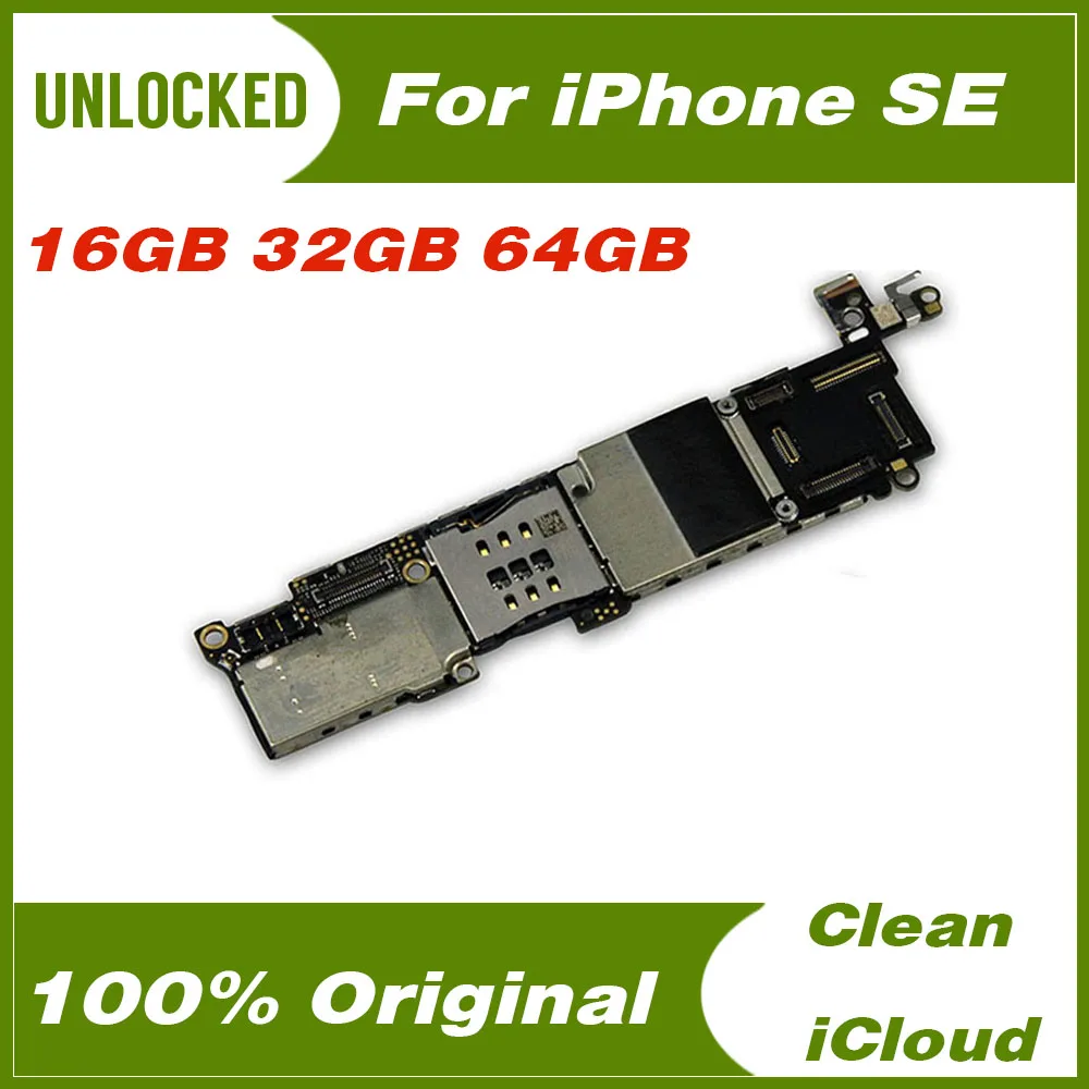 16 Гб/32 ГБ/64 г оригинальная разблокированная материнская плата для iphone SE с сенсорным id/без touch id