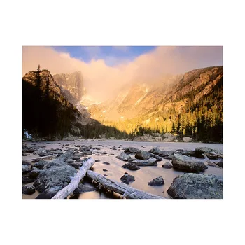 

1set Mountain River Photographic Background Photo Cloth 7*5/5*3Feet Frameless Photography Backdrops Cloth for Camera Studio