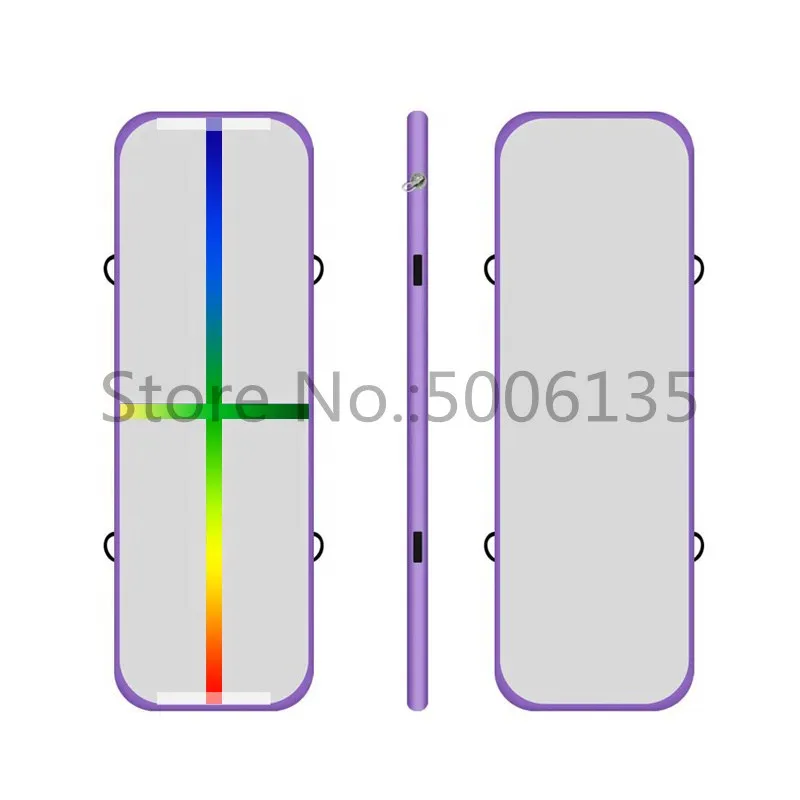 5 м надувные Дешевые гимнастические Матрасы для тренажерного зала с барабаном Airtrack напольные поворотные воздушные дорожки для продажи - Цвет: purple color line