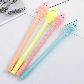 

40PCS New Cute Ice Cream Villain Gel Pens Cartoon Shape Black Water Pen Student Stationery Kawaii School Supplies