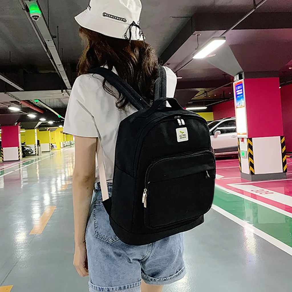 

Waterproof Backpack Women Bag Back Canvas School Backpack for Teenage Girl School Bags Teens Large Capacity Ladies Bag Dropship