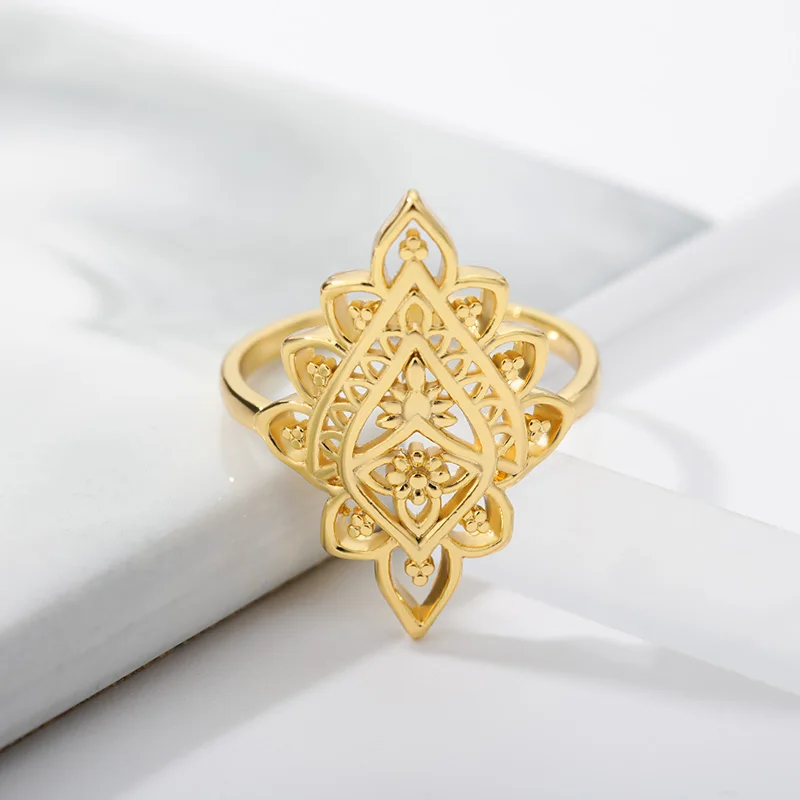 Stainless Steel Ring Finger Ring Silver Ring Wedding Rings Wedding Ring Women Stainless Steel Silver Opal Vintage Copper Geometric Ring