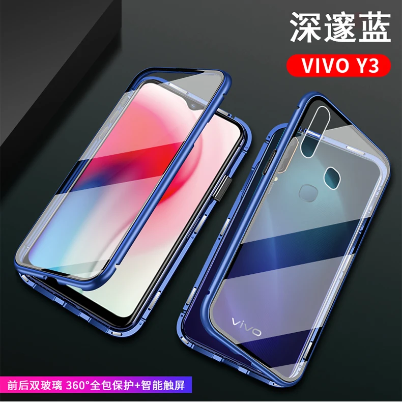 360 полная защита магнитный металлический чехол для OPPO Рино 3 Pro Рено 2Z 2F 2 Рено 10xzoom Рено Ace Двусторонняя закаленное Стекло крышка