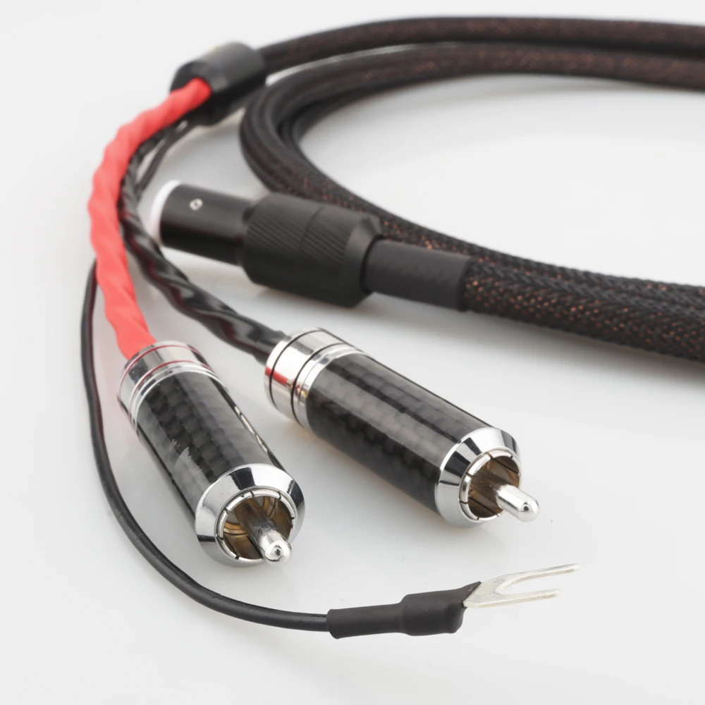 Audiocrast 100 Pure Silver Tonearm Cable Din to 2RCA Interconnect