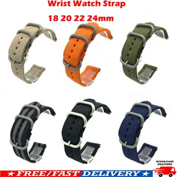 

Unisex Nylon Watch Band Navy Replacement Military Wrist Strap Watchband DIY Watch Accessories 18 20 22 24mm
