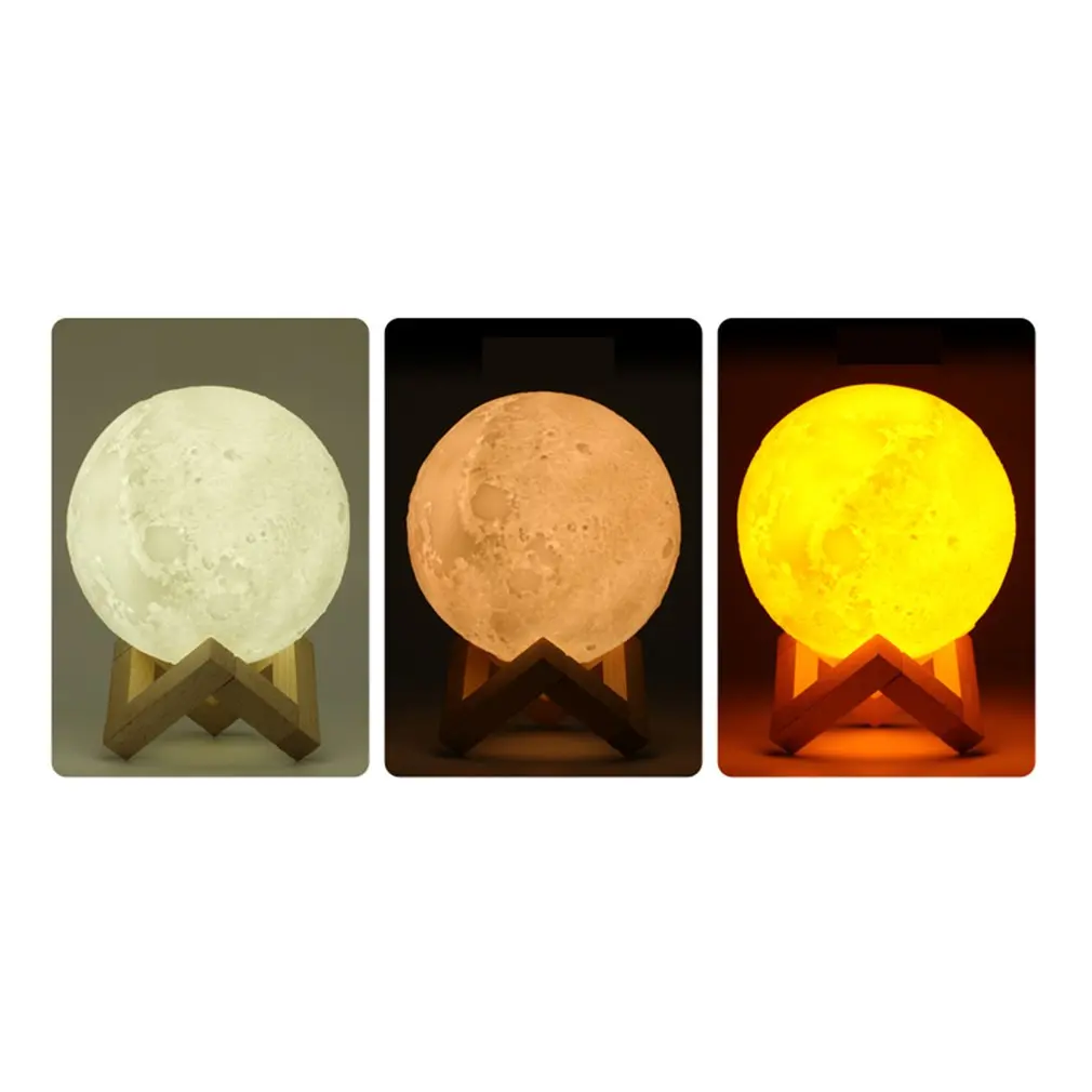 2 в 1 3D USB заряжаемая большая емкость художественная Лунная луна лампа увлажнитель ночной Светильник украшение дома
