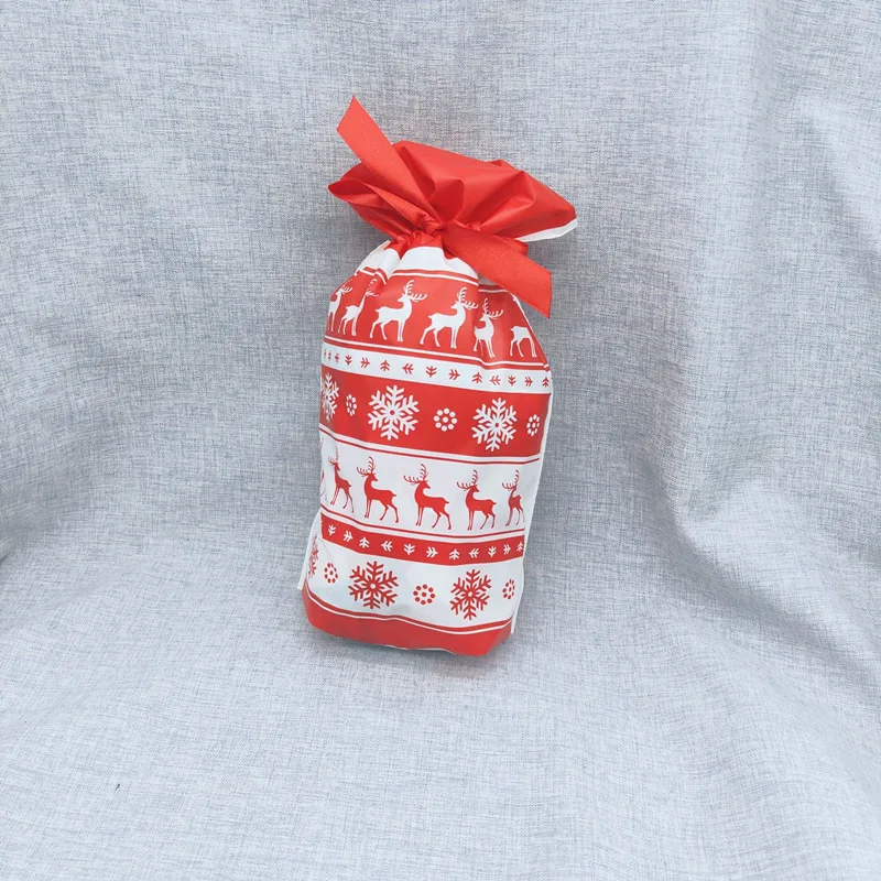 10 шт рождественские подарочные сумки Санта-Клаус Рождественская елка упаковочные сумки с новогодним Рождественские Сумки для конфет Navidad - Цвет: Snowflake 2