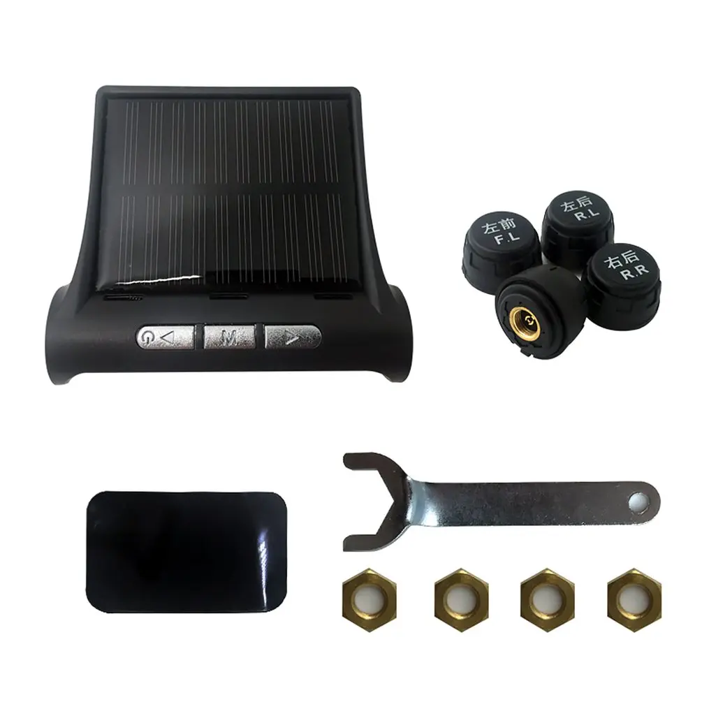 Automotive Solar Wireless Tire Pressure Monitoring System Built-In Tpms External Car Precision Tire Pressure Tester