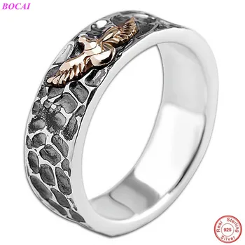 

S925 sterling silver pop fashion jewelry Big expansion Grand plan Eagle ring Men's Retro Ring for men