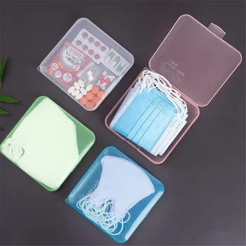 

New Portable Dustproof Moisture-proof Storage Box Mask Case Band-aid Bill Temporary Storage Folder Storage Boxes & Bins Plastic