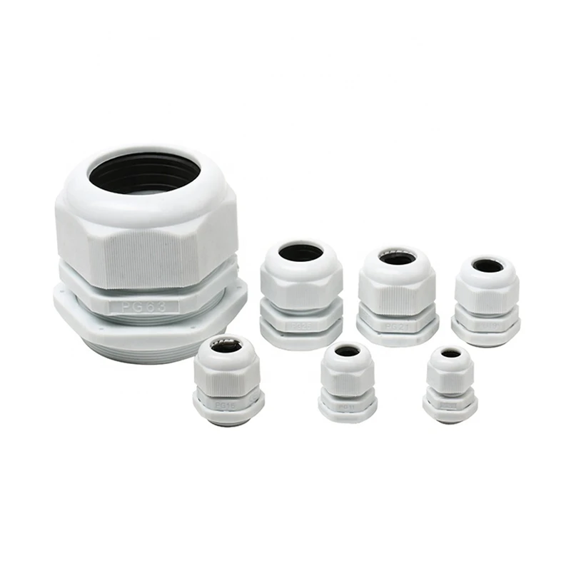 PG_Series_White_Plastic_Waterproof_Cable_Gland