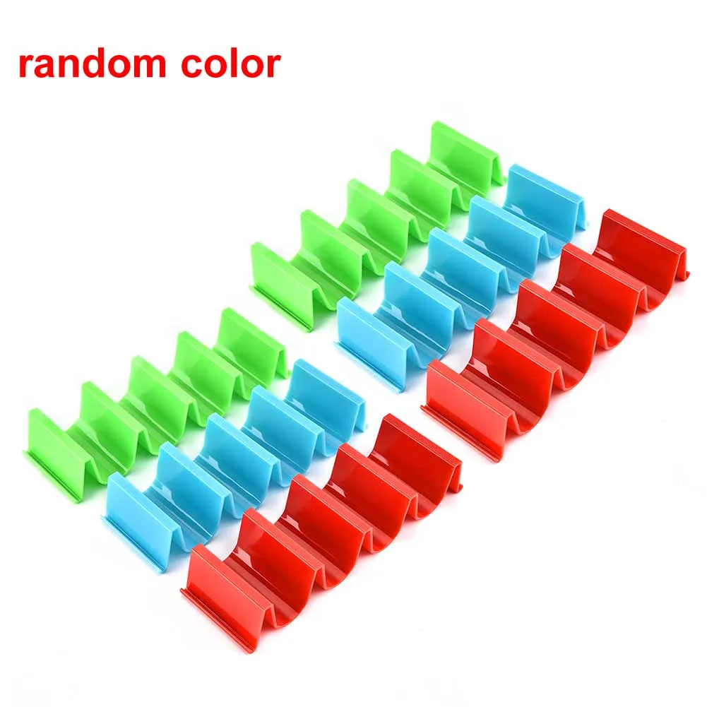 6pcs Solid Space Saving Taco Holder Stand Dinner Party PP Easy Clean Tableware Home Kitchen Picnic Storage Rack 4 Components