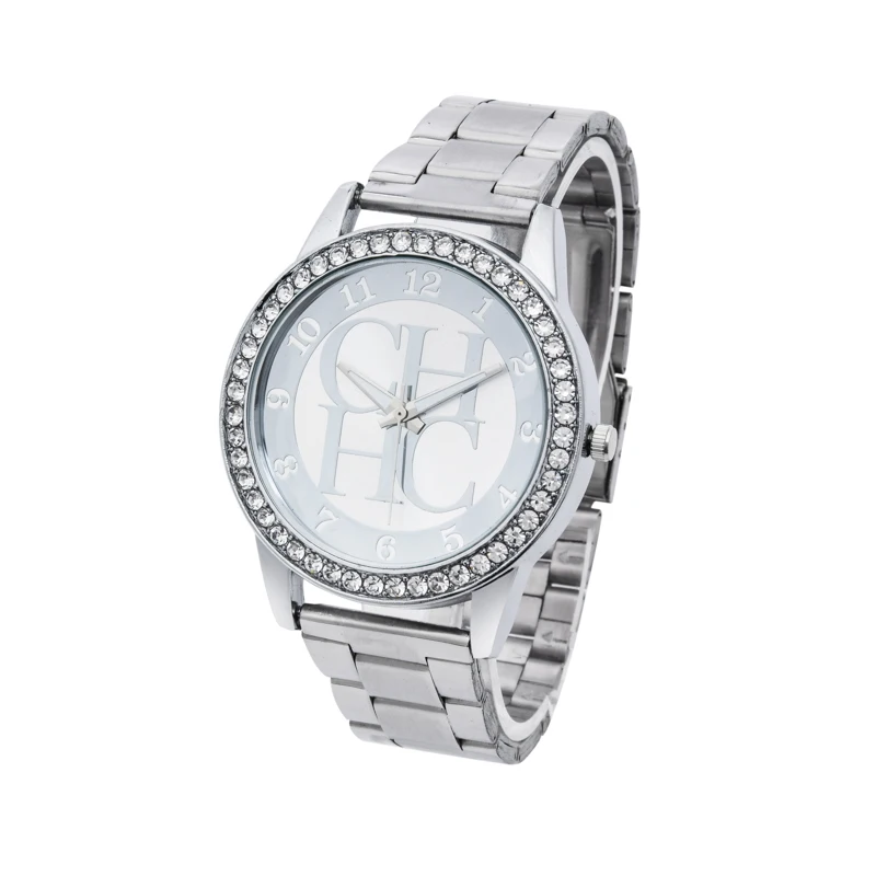 2020 special new high quality CH ladies watch sports quartz female watch rose gold stainless steel rhinestone digital watch
