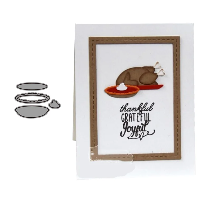 CH pumpkin pie Metal Cutting Dies Embossing Scrapbooking Stencil Craft Cut For DIY Card Handmade |