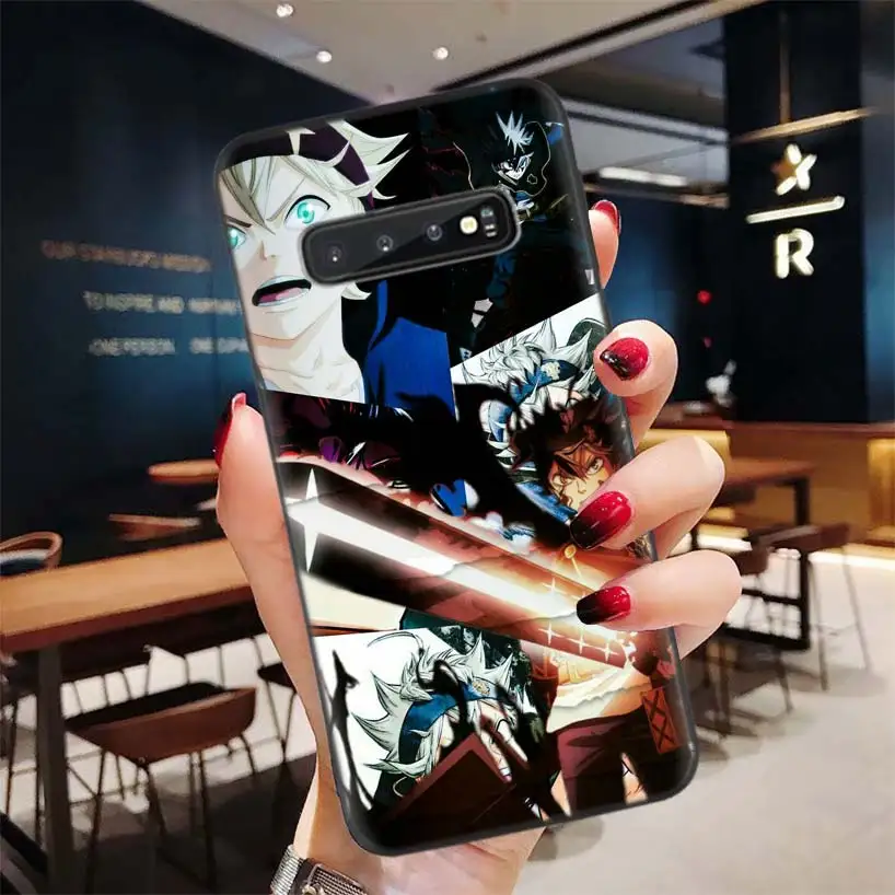 Черный с узором клевера Аста черный чехол для samsung Galaxy A50S A10S A20S A10 A20E A30 A40 A50 A70 M40 M30S A80 чехол для телефона - Цвет: BD037-5