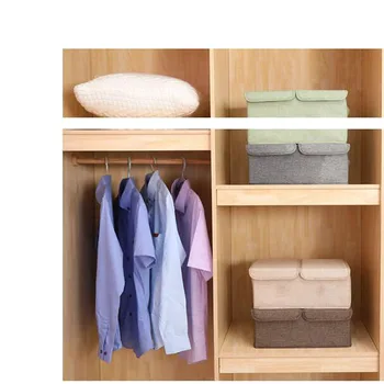 

Storage Box Double lid Folding Multi-Purpose Clothes Toy Book Debris Organizer Home Wardrobe Underwear Storage Box