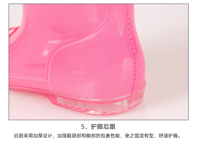 Children's rain shoes boys and girls outdoor water shoes direct sales non-slip student boots PVC baby rain boots plus cotton