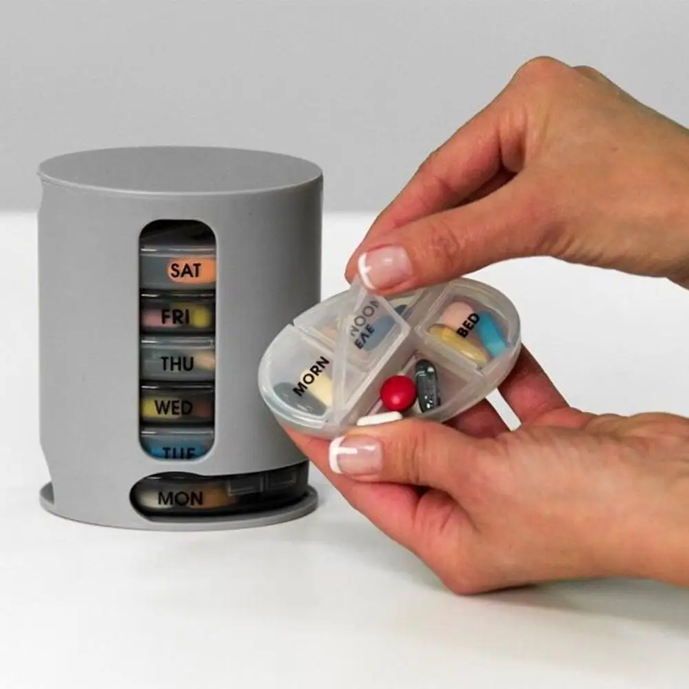 

Pill Pro Mini Pill Storage Box Portable Medicine Storage Box 7 Days Pill Box Professional Life Good Helper