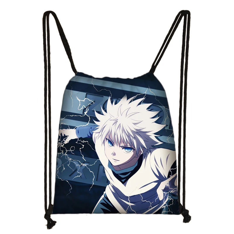 Anime HUNTERxHUNTER Backpack Hunter X Hunter Women Drawstring Bag HXH Killua Zoldyck Gon Freecss Chrollo Girl Storage Travel Bag stylish backpacks for teenage girl Stylish Backpacks