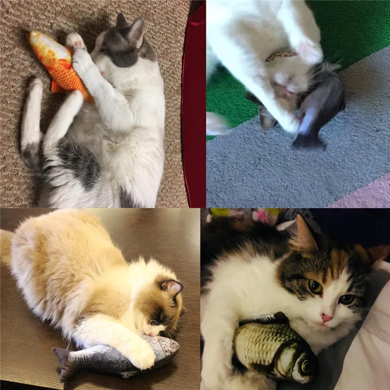 Fish-Shaped Soft Silicone Mint cat toy (18)