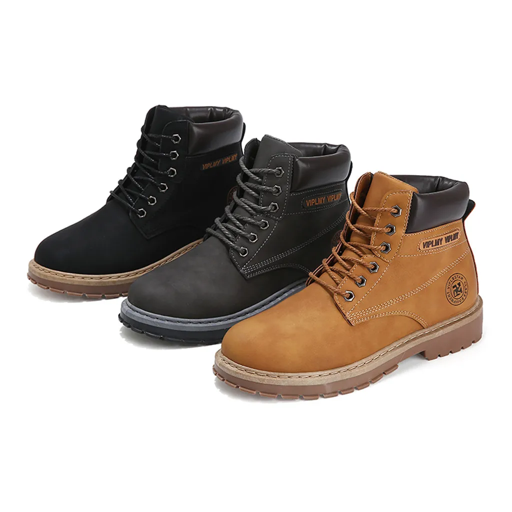Мужская обувь; Новинка; модные ботинки; zapatos de hombre; Мужская мода; повседневные красивые рабочие кожаные ботинки в стиле ретро; ботинки в байкерском стиле