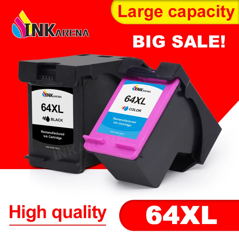 color ink INKARENA For HP64 Compatible Ink Cartridge Replacement For HP 64 xl 64xl Envy 7800 7820 7158 7164 7855 7864 6252 6255 Printer printer cartridge