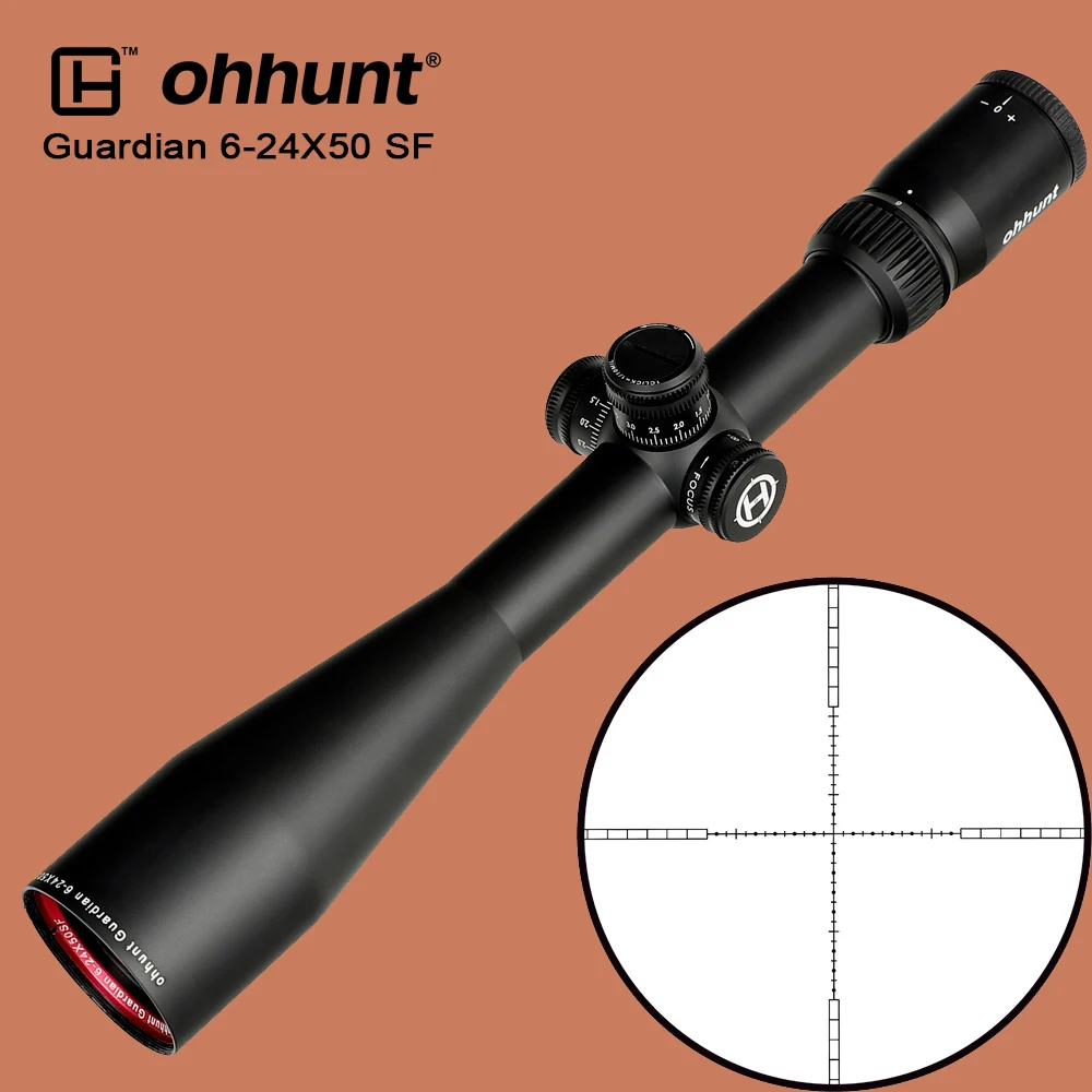 Ohhunt Guardian 6-24X50 SF охотничий прицел 1/2 половина Mil Dot стекло гравированная сетка Оптика прицел с Боковая регулировка параллакса прицел винтовки