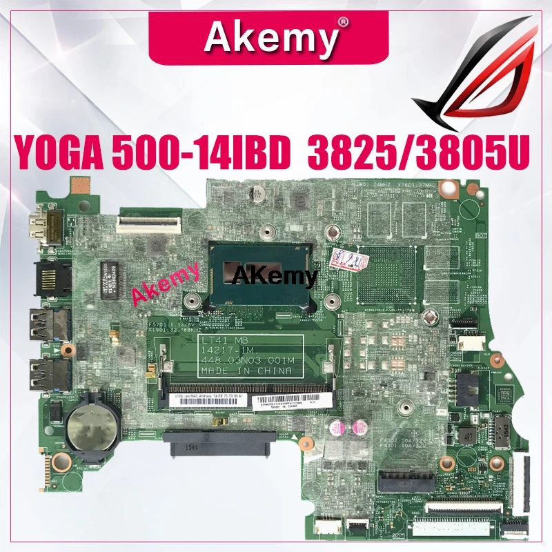

For Lenovo YOGA 500 -14IBD FLEX3-1470 YOGA500-14IBD Laptop motherboard 448.03N03.001M CPU 3825/3805U DDR3 100% test OK