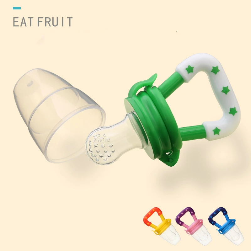 

2020 New Baby Bite Bite Fruit and Vegetable Chew Nipple Newborn Portable Baby Bottle Feeding Fruit Vegetable Nipple Silicone