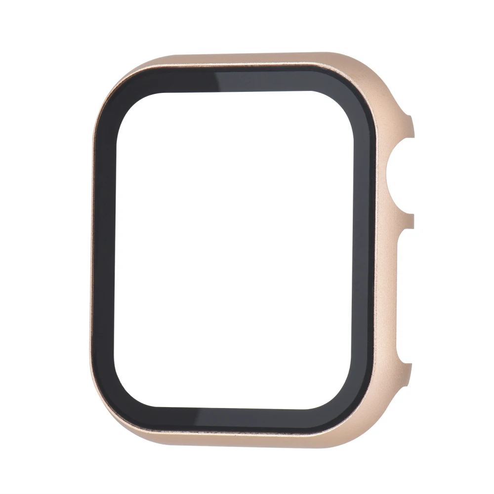 Металлический+ чехол из закаленного стекла для Apple Watch 3 2 1 42 мм 38 мм алюминиевый защитный чехол для экрана для iWatch 4 5 40 мм 44 мм
