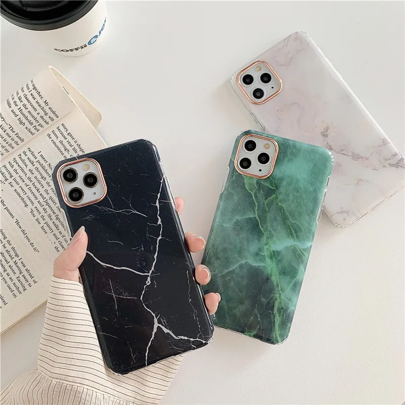 IPWSOO мраморный камень текстура чехол для телефона iPhone 11 Pro XS Max XR X роскошный