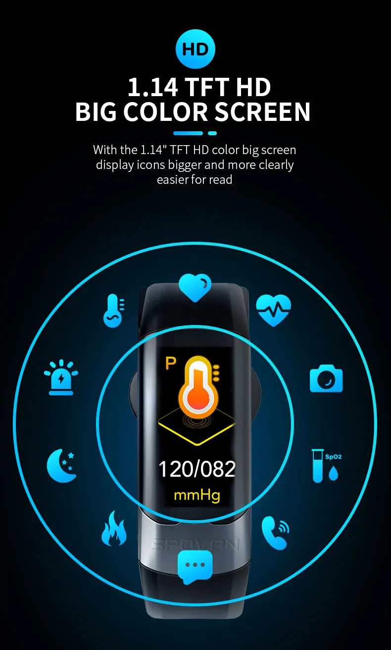 H02 модный умный спортивный браслет IP67 водонепроницаемый с ЭКГ+ PPG+ HRV сердечного ритма артериального давления ЭКГ для ios android