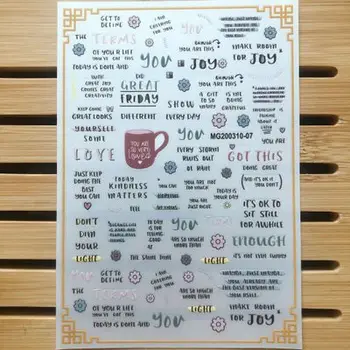 

New Style Hot Sell Nail Stickers Nail Decoration English Words Nail Arts Traceless Nail Stickers Factory Sale Price Girl Gifts